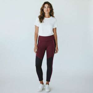So Perfect Legging Size Medium Burgundy and Black  # 417